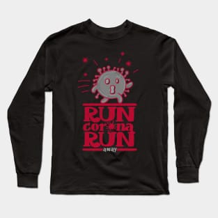 Run Corona Run Away black Long Sleeve T-Shirt